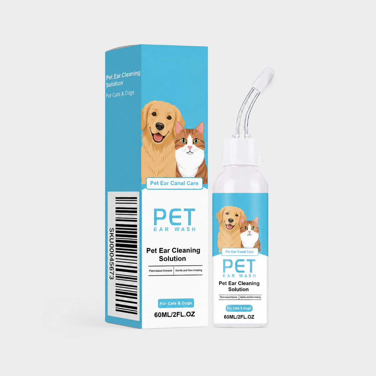 🐶🐱 Ear cleaner, Relieves itching in dogs & cats