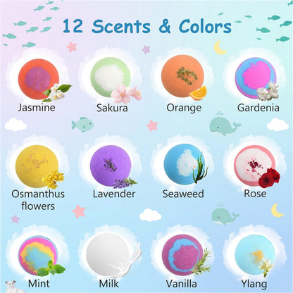 Surprise Bath Bombs for Kids – 12 Pack with Hidden Toys