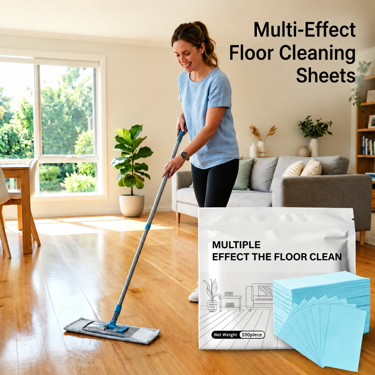 🦠Mloor Cleaning Tablets 100 Pack Multi Surface Cleaner Hardwood Laminate Tile RV Walls🏡