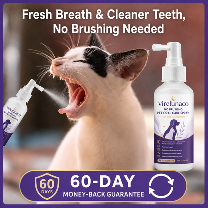 🔥Virelunaco Teeth Cleaning Spray with Oral Probiotics for Dogs & Cats