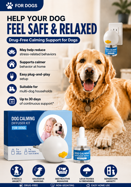 Stop Pet Anxiety Fast - Calming Pheromone Diffuser for Cats &Dogs