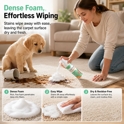 Waterless Carpet Foam Stain Remover