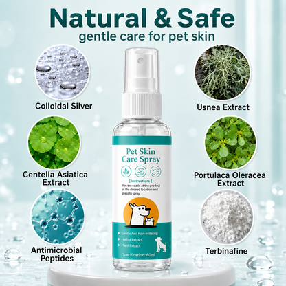 💥100K+ SOLD💕Pet Skin Care Spray Treats ringworm in cats and dogs, as well as pet skin issues such as redness, rashes, and hair loss.