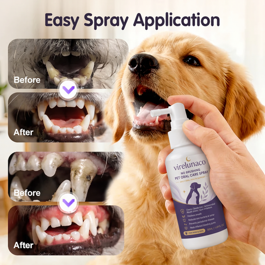 🔥Virelunaco Teeth Cleaning Spray with Oral Probiotics for Dogs & Cats