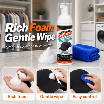 🎁Buy 2 Get 1 Free🔥No-Rinse Baseball Cap Foam Cleaner